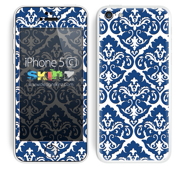 Mirrored V2 Blue and White Skin For The iPhone 5c