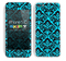 Mirrored V2 Pattern Turquoise and Black Skin For The iPhone 5c