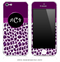 Monogram Purple Animal Print iPhone Skin