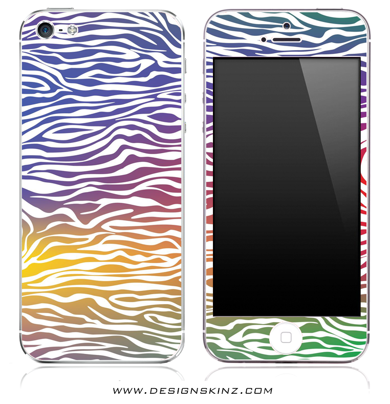 Colorful Zebra iPhone Skin