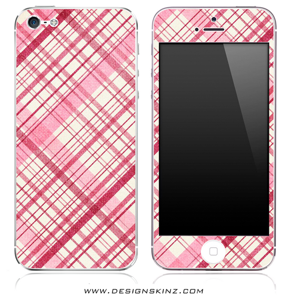 Pink Plaid iPhone Skin