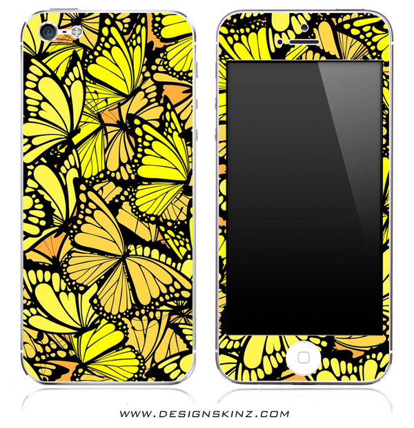 Yellow Butterfly iPhone Skin
