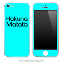 Hakuna Matata Turquoise iPhone Skin