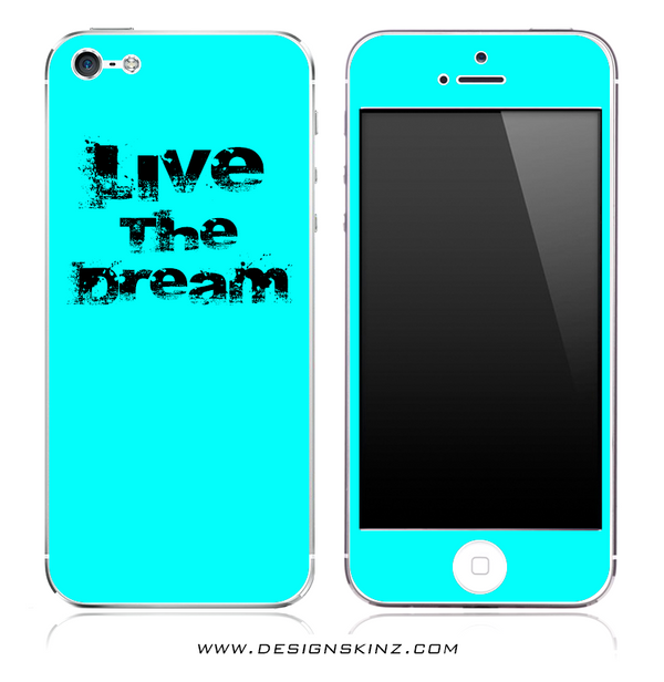 Live The Dream Turquoise iPhone Skin