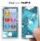 Blue Paint Splatter iPod Nano Skin