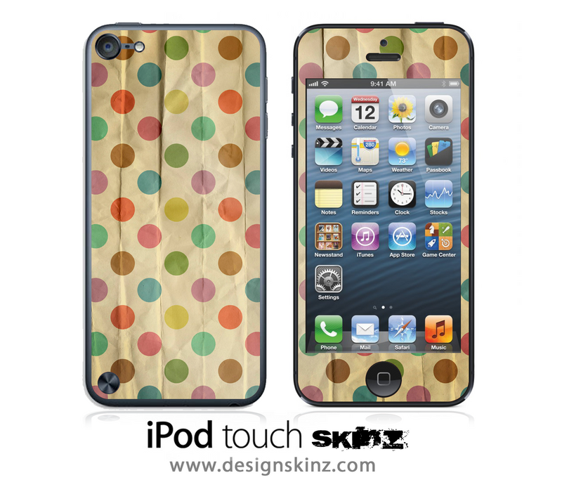 Vintage Dotted iPod Touch 4th or 5th Generation Skin