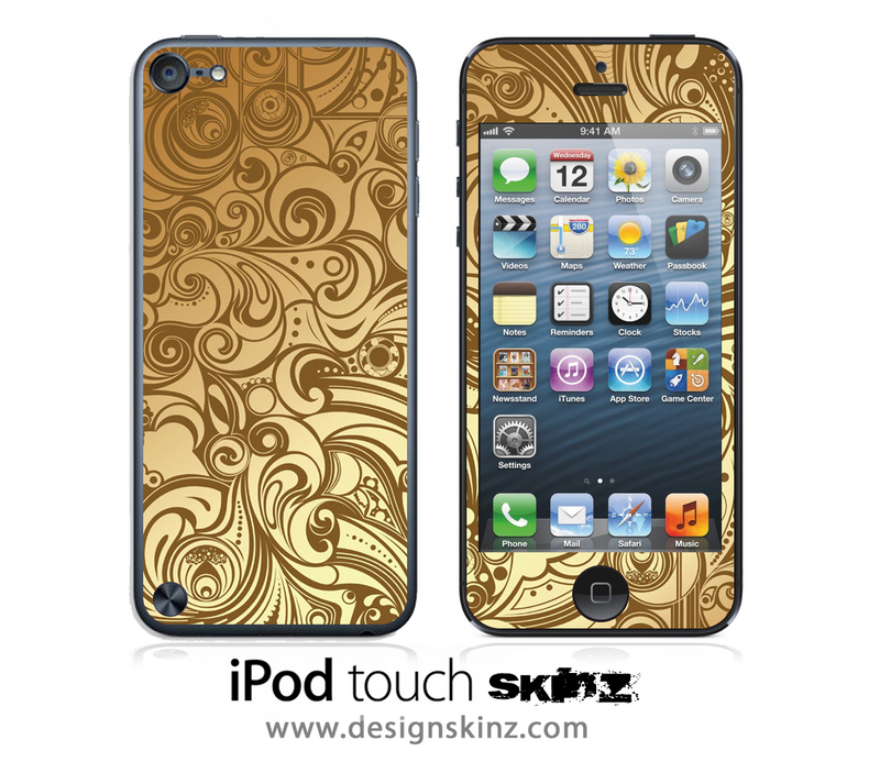 Golden Swirl iPod Touch 4th or 5th Generation Skin