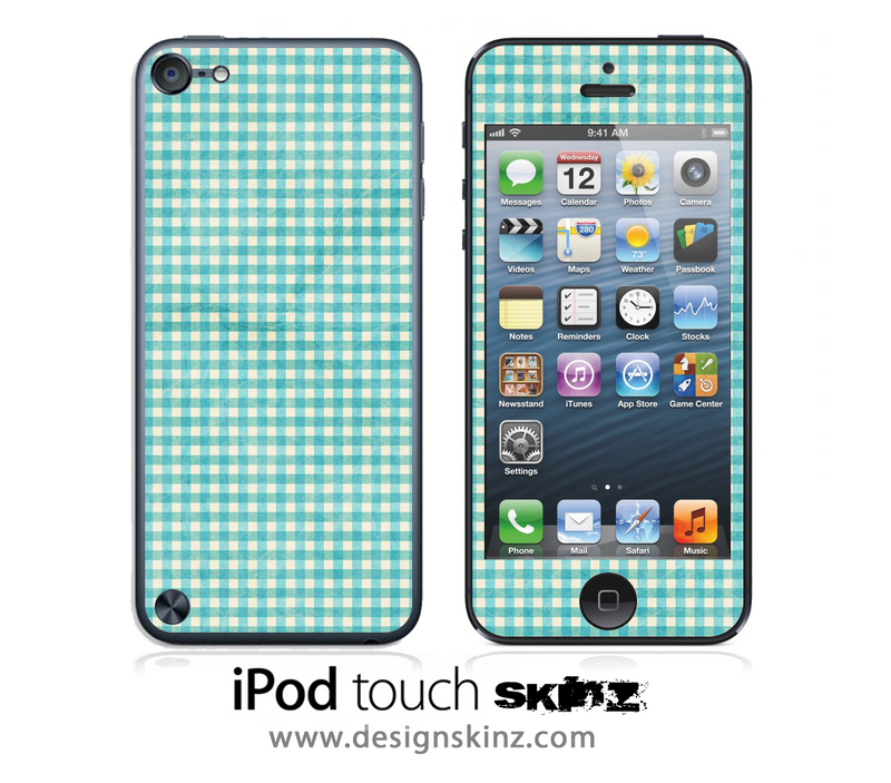 Vintage Green Plaid iPod Touch 4th or 5th Generation Skin