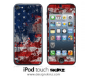 Vintage American Flag iPod Touch 4th or 5th Generation Skin