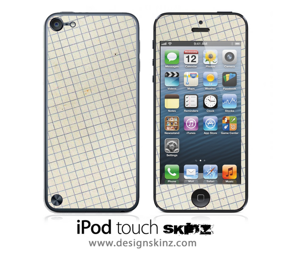 Graph Paper iPod Touch 4th or 5th Generation Skin