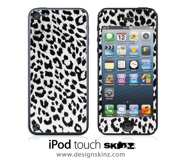 White & Black Leopard iPod Touch 4th or 5th Generation Skin