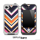 Navy Chevron V5 Fun Color Pattern Skin for the iPhone 5 or 4/4s LifeProof Case