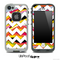 Wild Color Swirls and White Chevron Pattern Skin for the iPhone 5 or 4/4s LifeProof Case