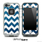 Blue Sparkle Print with White Chevron Pattern Skin for the iPhone 5 or 4/4s LifeProof Case