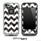 Black Floral Lace with White Chevron Pattern Skin for the iPhone 5 or 4/4s LifeProof Case