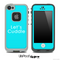 Turquoise Lets Cuddle Skin for the iPhone 5 or 4/4s LifeProof Case