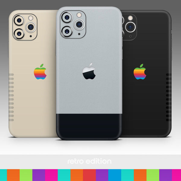 Original Retro Edition Silver - Skin-Kit compatible with the Apple iPhone 13, 13 Pro Max, 13 Mini, 13 Pro, iPhone 12, iPhone 11 (All iPhones Available)