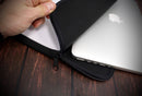 The Dark Gray & Black Paisley Ink-Fuzed NeoPrene MacBook Laptop Sleeve