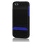 The Obsidian Black / Ultraviolet Blue Incipio STASHBACK™ Dockable Credit Card Case for iPhone 5-5s