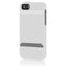 The White / Gray Incipio STASHBACK™ Dockable Credit Card Case for iPhone 5-5s