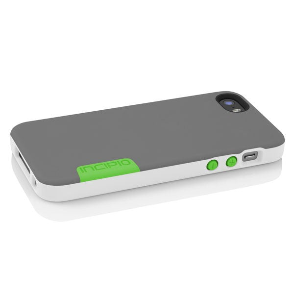 The Incipio Gray / White / Green Phenom™ Lightweight Case with Phenomenal Drop Protection for iPhone 5-5s