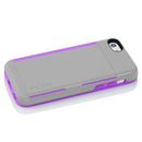 The Gray & Purple STOWAWAY™ Credit Card Case with Integrated Stand for iPhone 5c