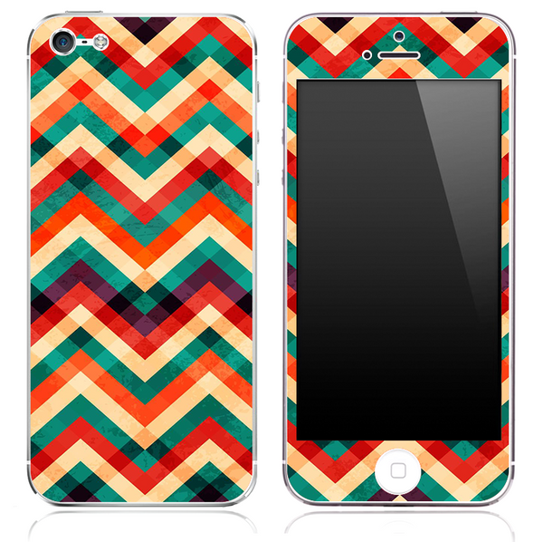 Abstract Colorful Chevron Pattern Skin for the iPhone 3, 4/4s or 5