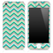 Subtle Greens Chevron Pattern Skin for the iPhone 3, 4/4s or 5