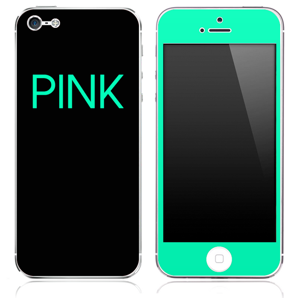 Trendy Green and Black - Pink - V2 Skin for the iPhone 3gs, 4/4s, 5, 5s or 5c