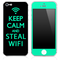 Trendy Green and Black - Keep Calm & Steal Wifi - Skin for the iPhone 3gs, 4/4s, 5, 5s or 5c