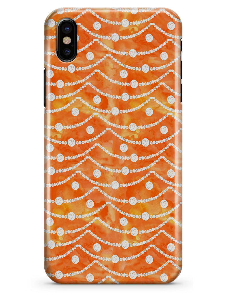 the Fire Watercolored Polka Dots on a String - iPhone X Clipit Case
