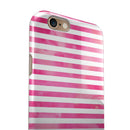 the Grungy Pink Watercolor with Horizontal Lines iPhone 6/6s or 6/6s Plus 2-Piece Hybrid INK-Fuzed Case