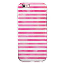 the Grungy Pink Watercolor with Horizontal Lines iPhone 6/6s or 6/6s Plus 2-Piece Hybrid INK-Fuzed Case