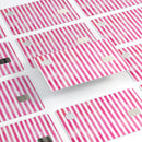 the Grungy Pink Watercolor with Horizontal Lines - Premium Protective Decal Skin-Kit for the Apple Credit Card