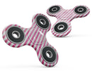 the Grungy Pink Watercolor with Horizontal Lines Full-Body Fidget Spinner Skin-Kit