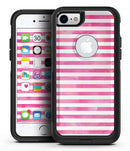 the Grungy Pink Watercolor with Horizontal Lines - iPhone 7 or 8 OtterBox Case & Skin Kits