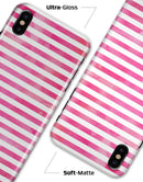 the Grungy Pink Watercolor with Horizontal Lines - iPhone X Clipit Case