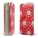 the Red WAtercolor Floral Pedals iPhone 6/6s or 6/6s Plus 2-Piece Hybrid INK-Fuzed Case