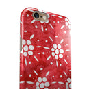 the Red WAtercolor Floral Pedals iPhone 6/6s or 6/6s Plus 2-Piece Hybrid INK-Fuzed Case