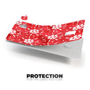 the Red WAtercolor Floral Pedals - Premium Protective Decal Skin-Kit for the Apple Credit Card