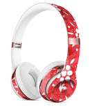 the Red WAtercolor Floral Pedals Full-Body Skin Kit for the Beats by Dre Solo 3 Wireless Headphones