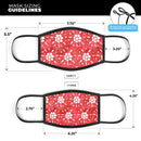 the Red WAtercolor Floral Pedals - Made in USA Mouth Cover Unisex Anti-Dust Cotton Blend Reusable & Washable Face Mask with Adjustable Sizing for Adult or Child