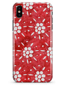 the Red WAtercolor Floral Pedals - iPhone X Clipit Case