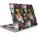 tropical Skull Floral - Skin Decal Wrap Kit Compatible with the Apple MacBook Pro, Pro with Touch Bar or Air (11", 12", 13", 15" & 16" - All Versions Available)