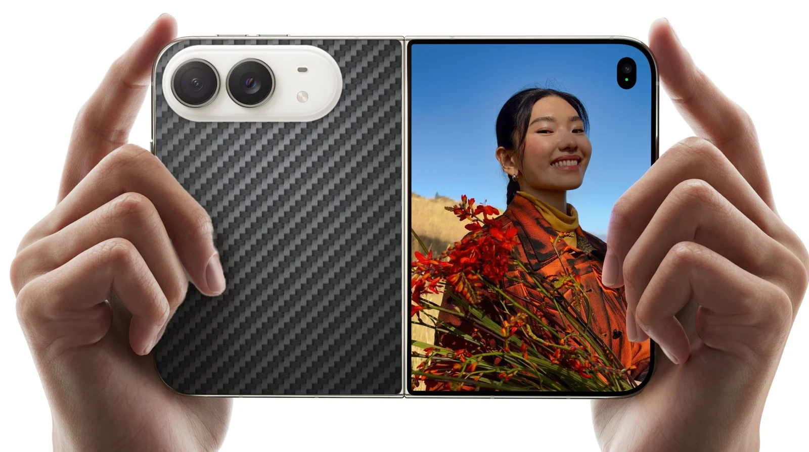 iPhone Duo with Carbon Fiber Texture skin