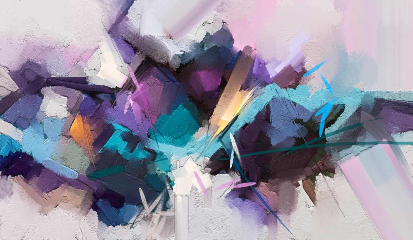 Abstract Color Break — teal Laptop skin