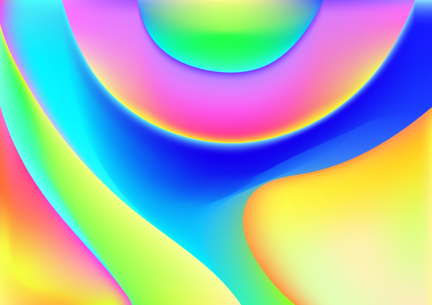 Neon Wave Abstract — gradient iPad skin