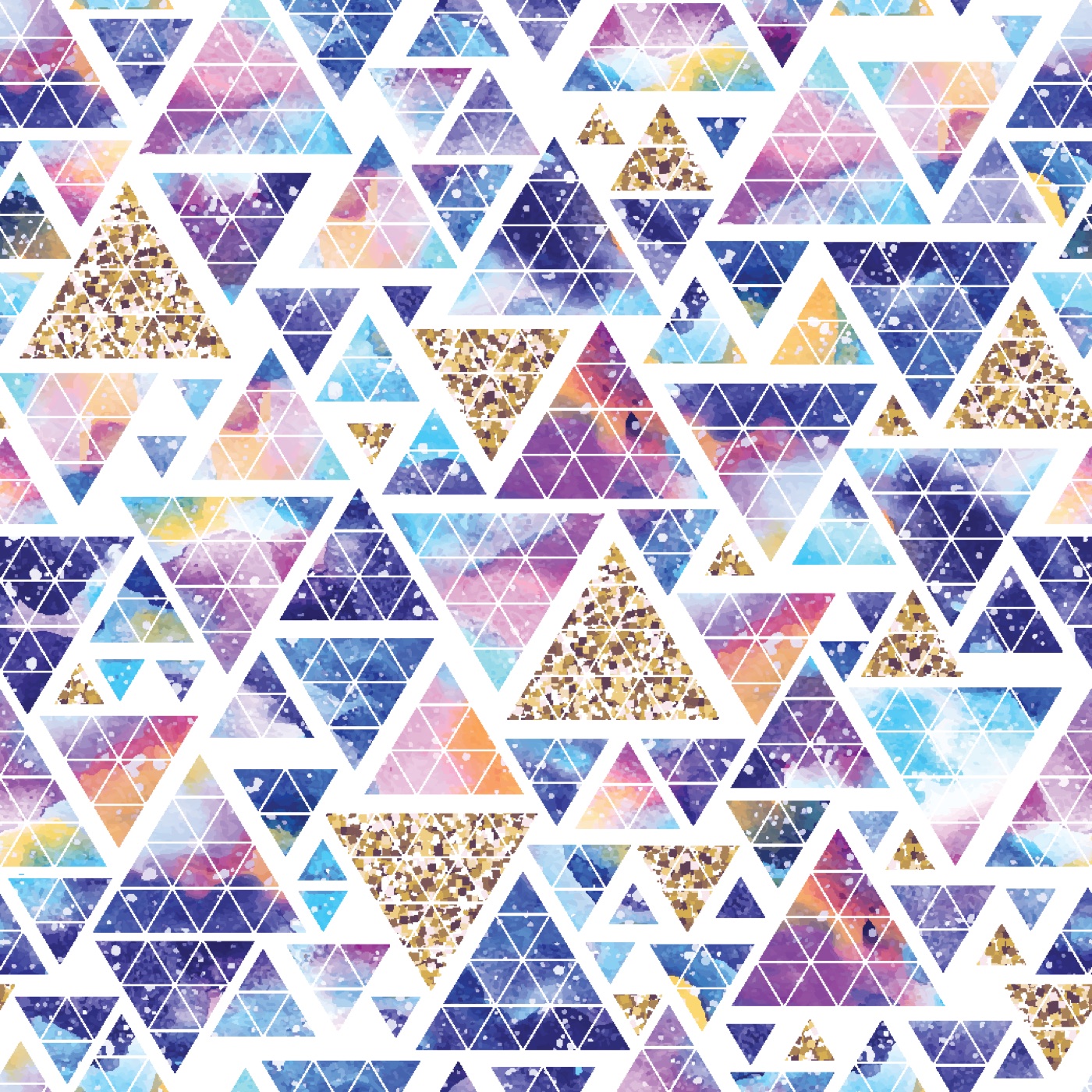 Cosmic Geometric Triangles — galaxy Kindle skin