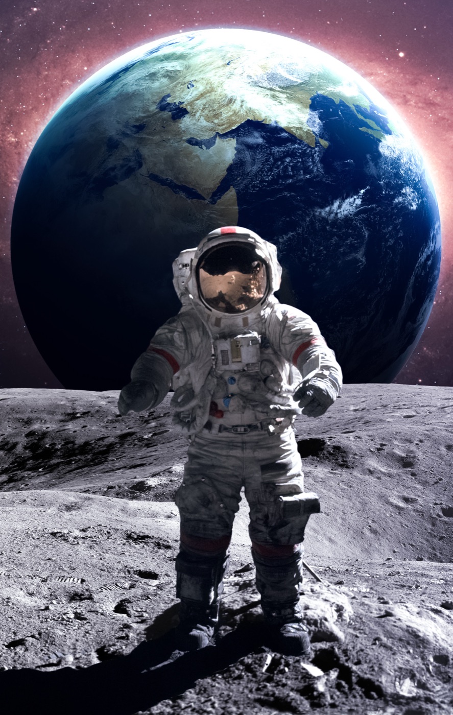 Astronaut On Moon — cyberpunk Steam Deck skin
