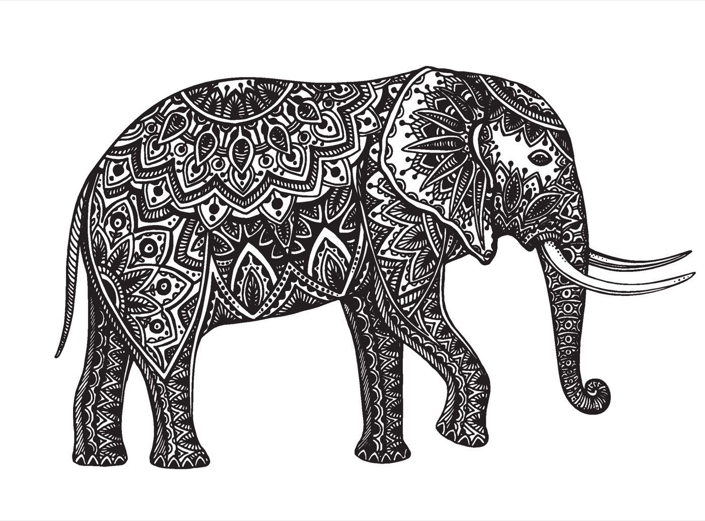 Aztec Elephant — gothic Kindle skin